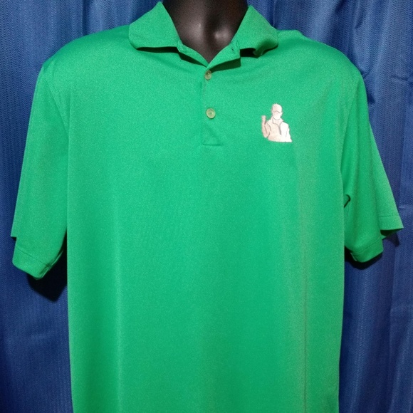 green nike golf shirt